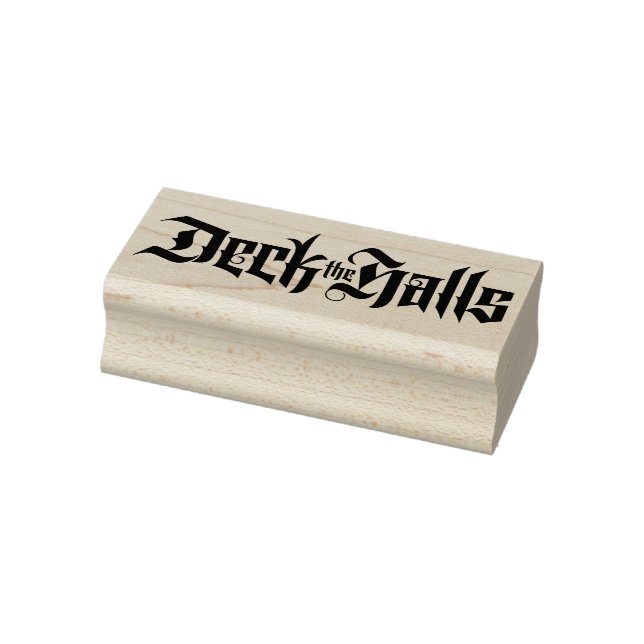 Deck the Halls mit eleganter Weihnachtskalligraphi Gummistempel (Stempel)