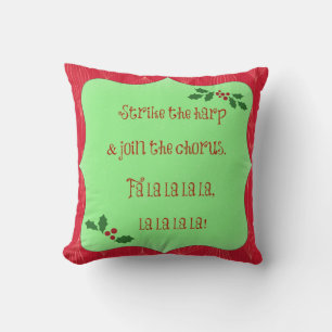 Deck the Halls Noël Holliday Coussin