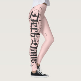 Deck the Halls Weihnachtsbriefe Pale Pink Paris Leggings