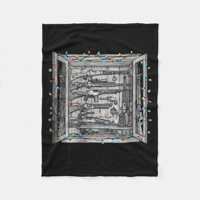 Deck The Halls With Guns &amp; Ammo (on Back)  Fleecedecke (Vorderseite)