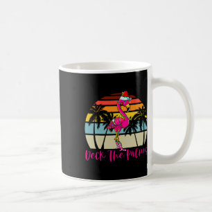 Deck the Palms Christmas Flamingo Palm Tree Tropic Kaffeetasse