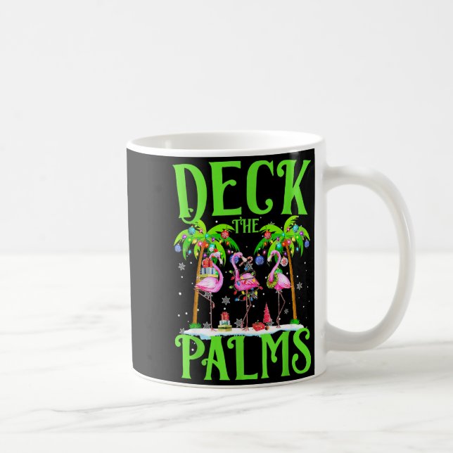 Deck The Palms Flamingo Trocal Christmas Lights Pa Kaffeetasse (Rechts)