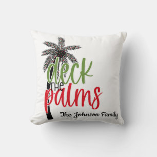 "Deck the Palms" Tropical Beach Custom Kissen