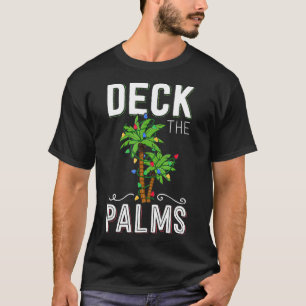 Deck the Palms Tropical Hawaii Weihnachtspalme Tre T-Shirt