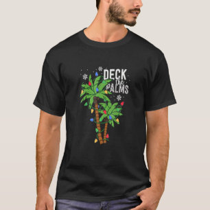 Deck the Palms Tropical Hawaii Weihnachtspalme Tre T-Shirt