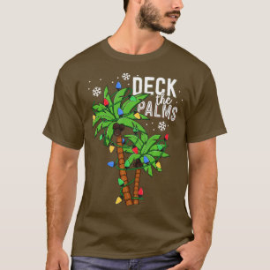 Deck the Palms Tropical Hawaii Weihnachtspalme Tre T-Shirt