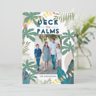 Deck the Palms Tropical Holiday Carte photo