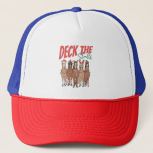 Deck the Stalls Funny Christmas Horvers Liebhaber Truckerkappe