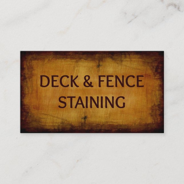 Deck und Zaun-Holzverkleidungskarte Visitenkarte (Vorderseite)