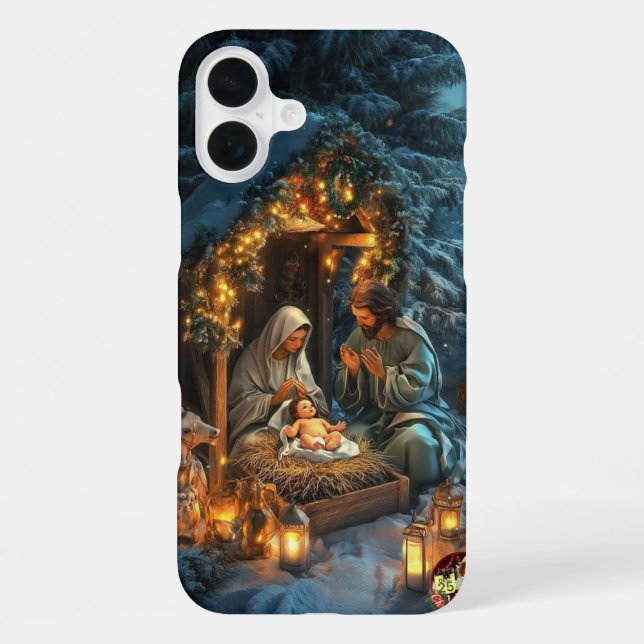 Deck Your Tech: Weihnachts-Hintergrundbild 2026 iPhone 16 Plus Hülle (Rückseite)