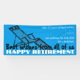 Deckchair glückliche Ruhestands-Party-Fahne Banner