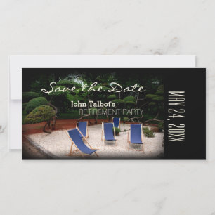 Deckchairs personalisierter Ruhestand Save the Save The Date