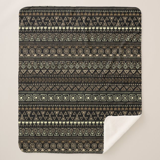 Decke aus mexikanischem Muster Sherpadecke (Vorderseite)