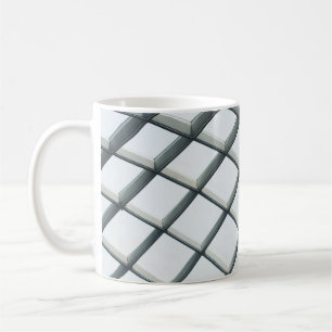 Decke aus weißem Metall und Glaskuppel Kaffeetasse