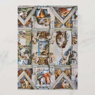 Decke der Sixtinischen Kapelle Michelangelo Einladung