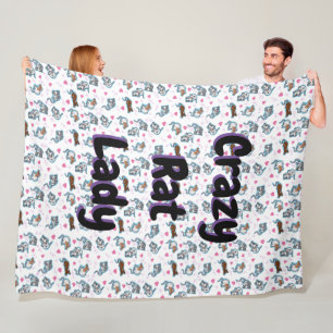 Decke für Ratten-Liebhaber-verrückte Ratten-Dame