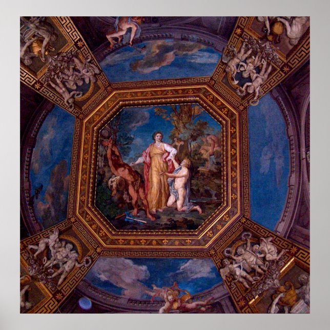 Decke im Vatikan in Rom, Italien Poster (Vorne)