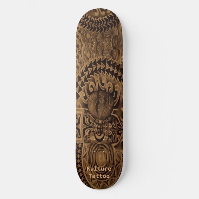 Decke "Kulture Tattoo" mit gemischtem Polyesisch Skateboard (Vorderseite)