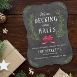 Decke neue Hallen | Chalkboard Holiday Moving Card Feiertagskarte<br><div class="desc">Schicken Sie eine Weihnachtsbotschaft und lass Ihren Lieben,  dass Sie diese Ferienzeit verschoben haben. Das Design ist leicht mit Ihrer eigenen Formulierung zu personalisieren und Ihre Familie und Freunde werden begeistert sein,  wenn sie diese fantastische Änderung der Adresse Urlaubskarten erhalten.</div>