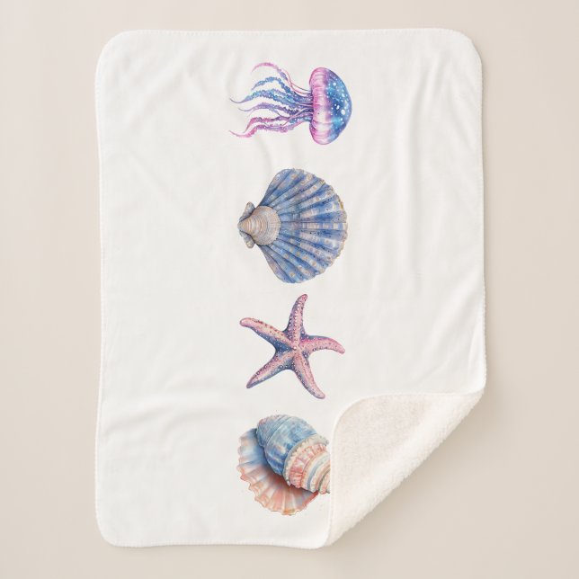 Decke "Ocean Dreams" Sherpadecke (Vorderseite)