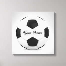 Decke Soccer Ball Personalisiert Name Leinwanddruck