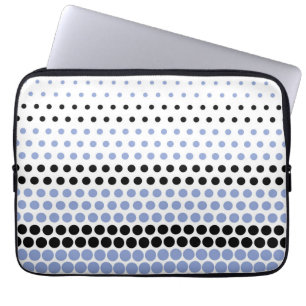 Decke und schwarze Polka-Punkte Laptopschutzhülle