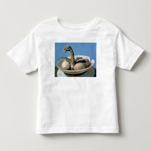 Deckel eines Alabasterglases verziert mit einem Kleinkind T-shirt