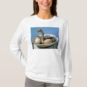 Deckel eines Alabasterglases verziert mit einem T-Shirt