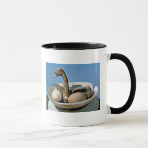 Deckel eines Alabasterglases verziert mit einem Tasse