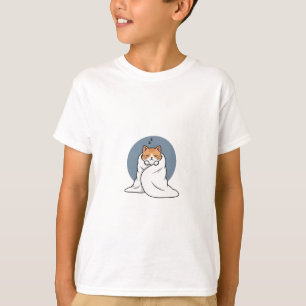 Decken-Burrito-Katze-Nickerchen-Kinder T-Shirt