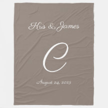 Decken für Hochzeitsgeschenk mit Monogramm