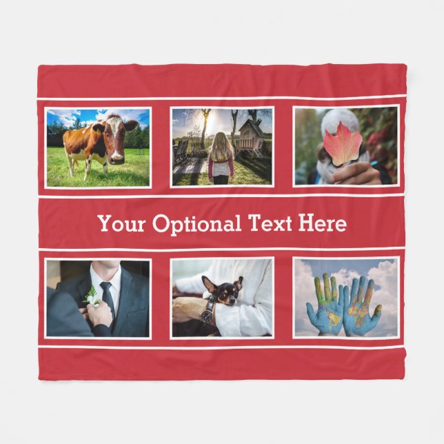 Decken IHRER 6 FOTO- u. TEXT-Fleece (Vorderseite (Horizontal))