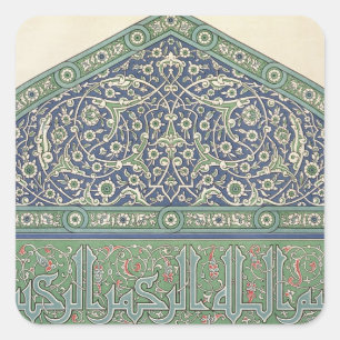 Decken Sie Dekoration, Moscheenkathedrale von Quadratischer Aufkleber