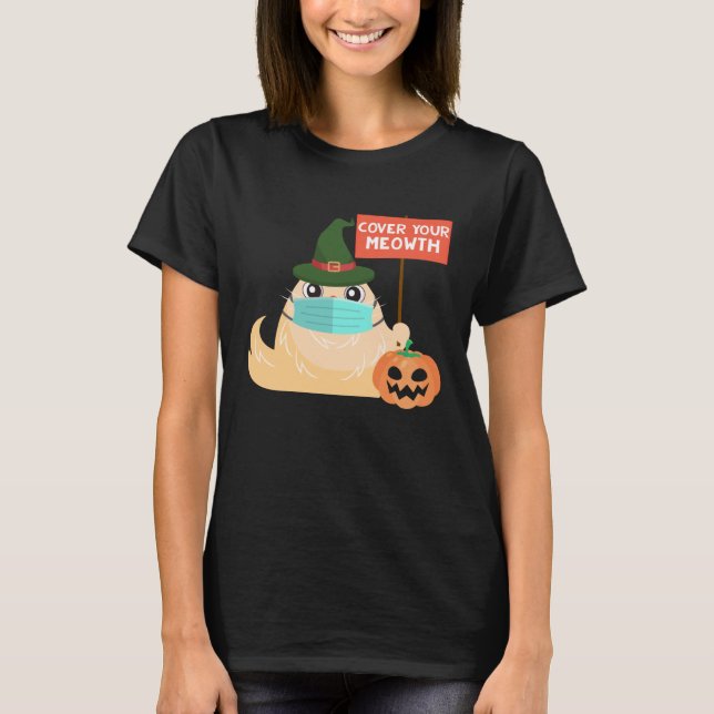 Decken Sie Ihr Meowth Halloween 2020 Hexenkatze mi T-Shirt (Vorderseite)