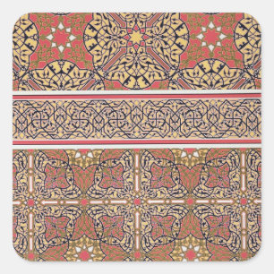 Deckenarabesken von der Moschee von EL-Bordeyny, Quadratischer Aufkleber