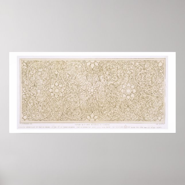 Deckendesign für das Perlzimmer, in Isfahan, für Poster (Vorne)