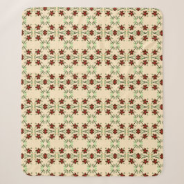 Deckenmatte mit Rot und Schokoladenbraun Sherpadecke