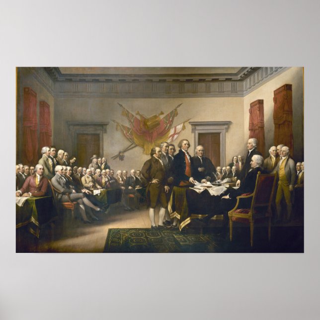Declaration of Independence by John Trumbull 1819 Poster (Vorne)