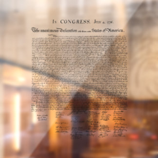 Declaration of Independence Fensteraufkleber