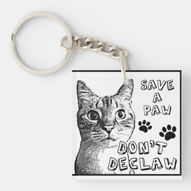 Declaw nicht schlüsselanhänger (Vorderseite)