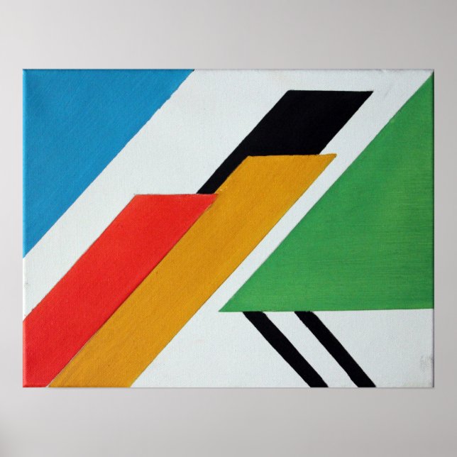 Decó - Abstrakte geometrische Kunst Poster (Vorne)