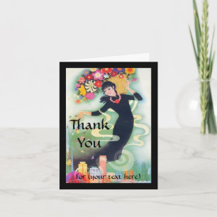 Déco Femme avec Merci torsadée et fleurs sur mesur