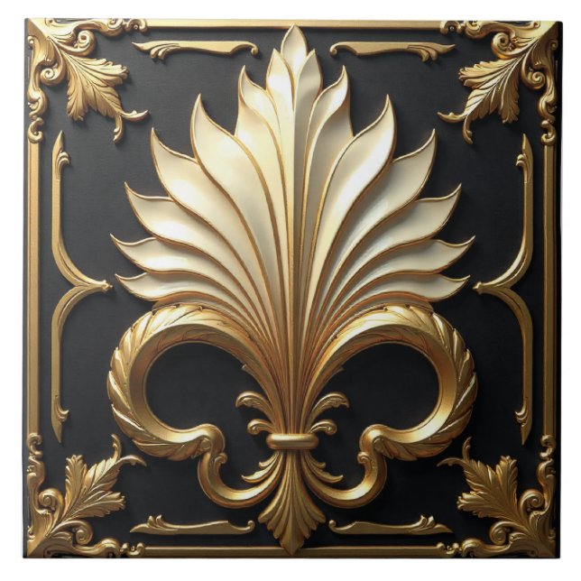 Deco Fleur Royale Fliese (Vorderseite)