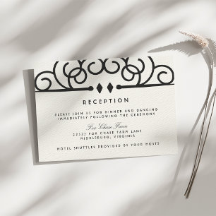Deco Flourish Hochzeitsempfang Einladung