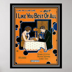 Déco "Je t'aime le mieux de tous" Partition