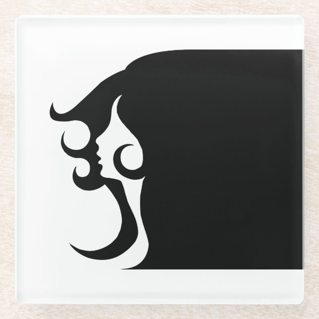 Deco Mod Frau Untersetzer (Vorderseite)