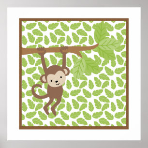 Déco murale de nurserie Petit Singe Sweet Safari