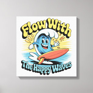 Déco murale Flow With The Happy Waves