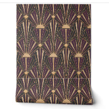 Deco Sunburst Art Deco abziehbare Tapete