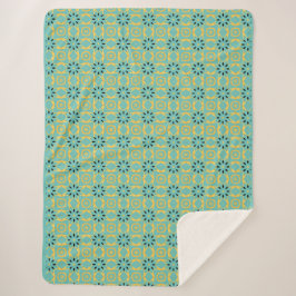 Déco Turquoise Gold Sherpa Jetez la couverture